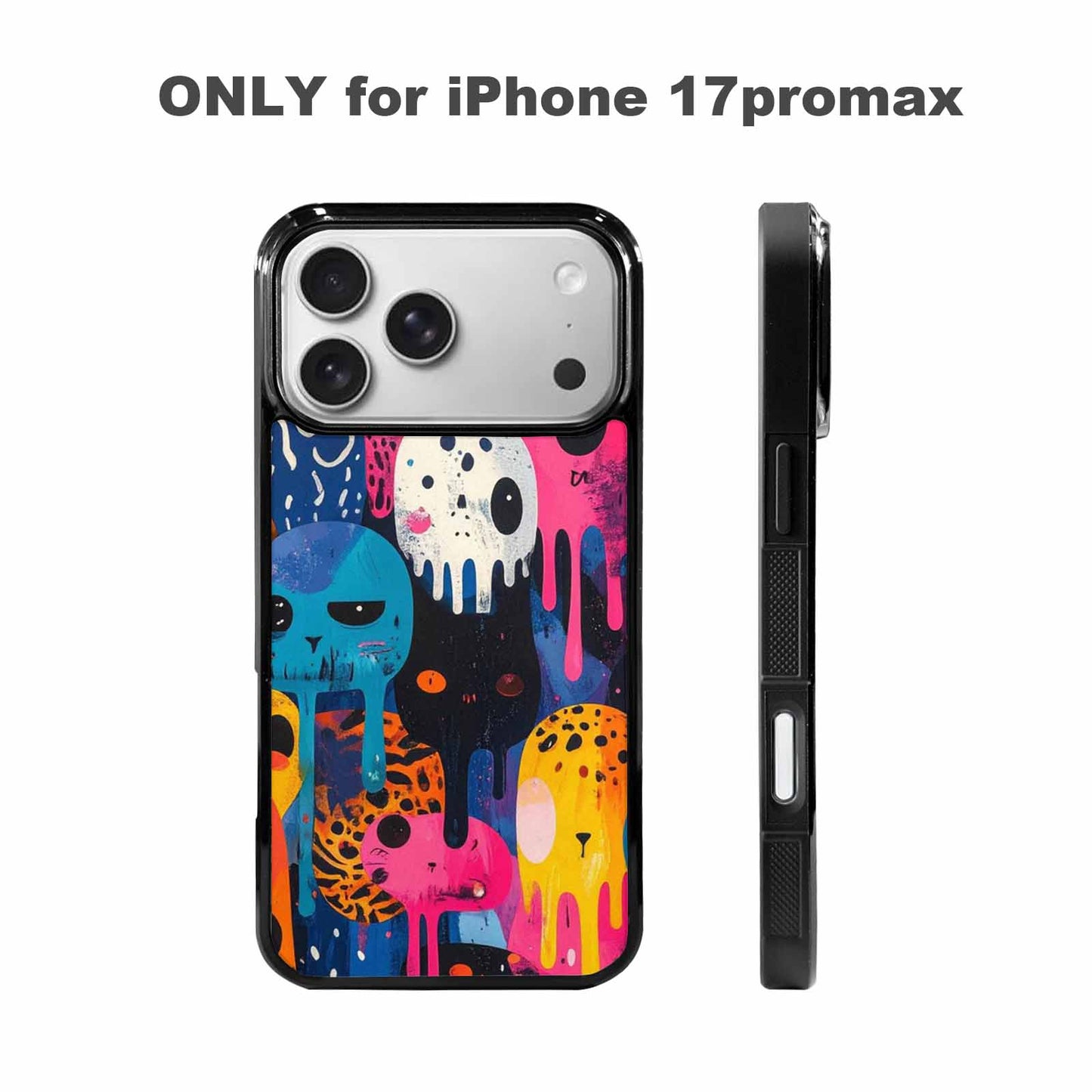 iPhone 17 Pro Max Case — Melting Aliens Pattern Alien Scifi, Unique Phone Case Design