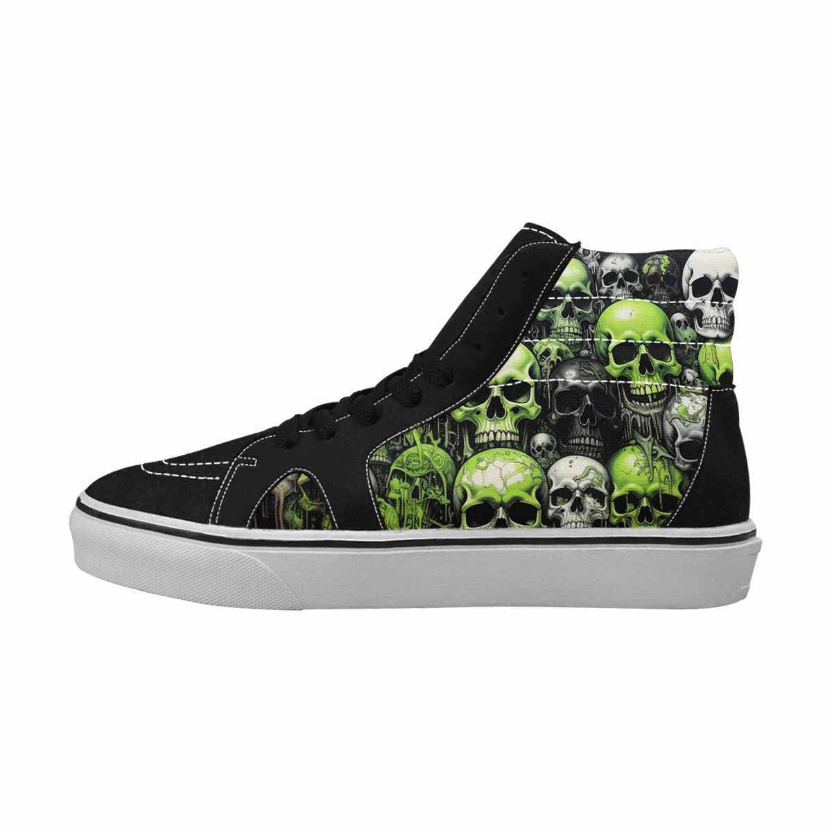 MEN'S Skulls (general) High Top Canvas Neon Fantasy Shoes
