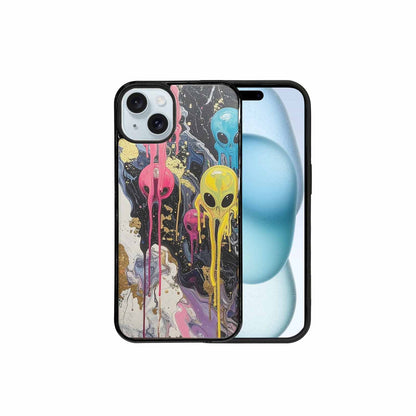 iPhone 15 Plus Case — Aliens Marblemelting Aliens Pa Mif, Unique Phone Case Design