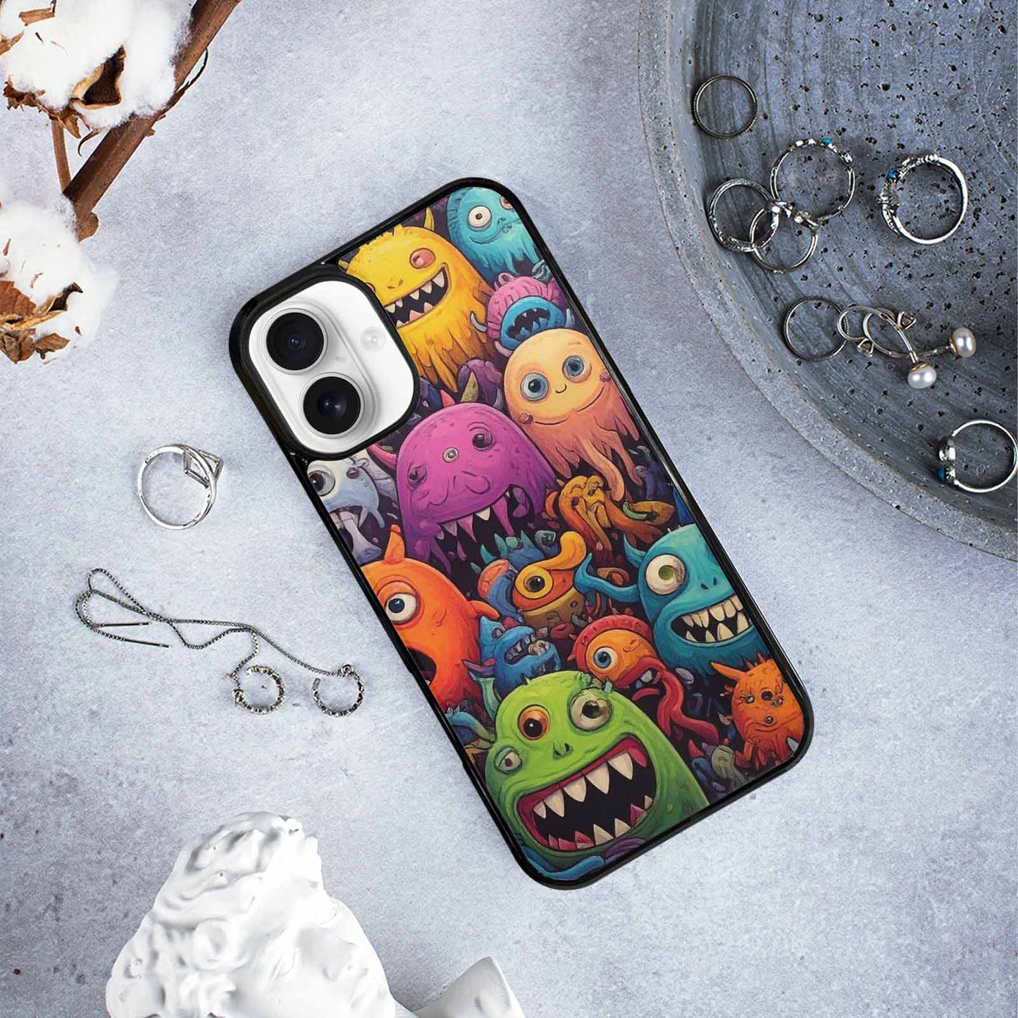 iPhone 16 Plus Case — Monsters General Cartoon Monst, Custom Made Phone Cover