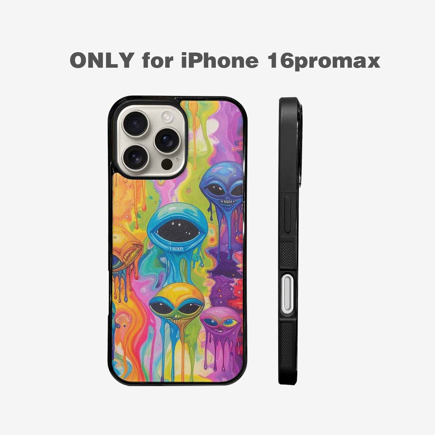 iPhone 16 Pro Max Case — Aliens Tie Dyemelting Aliens P Bod, Personalized Phone Case