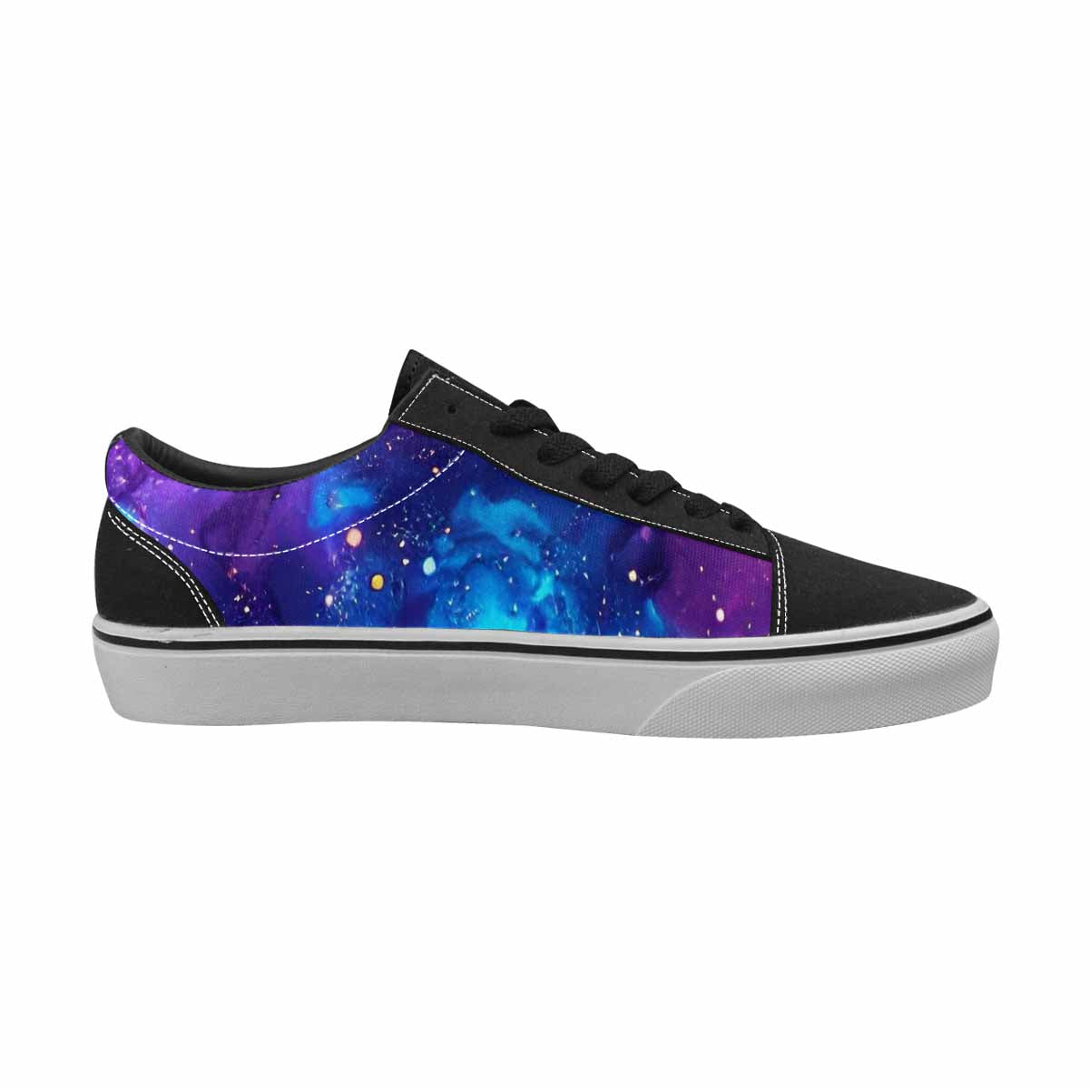 WOMEN'S Galaxy Snake Print Canvas Lace-Up Cottagecore Custom Shoes