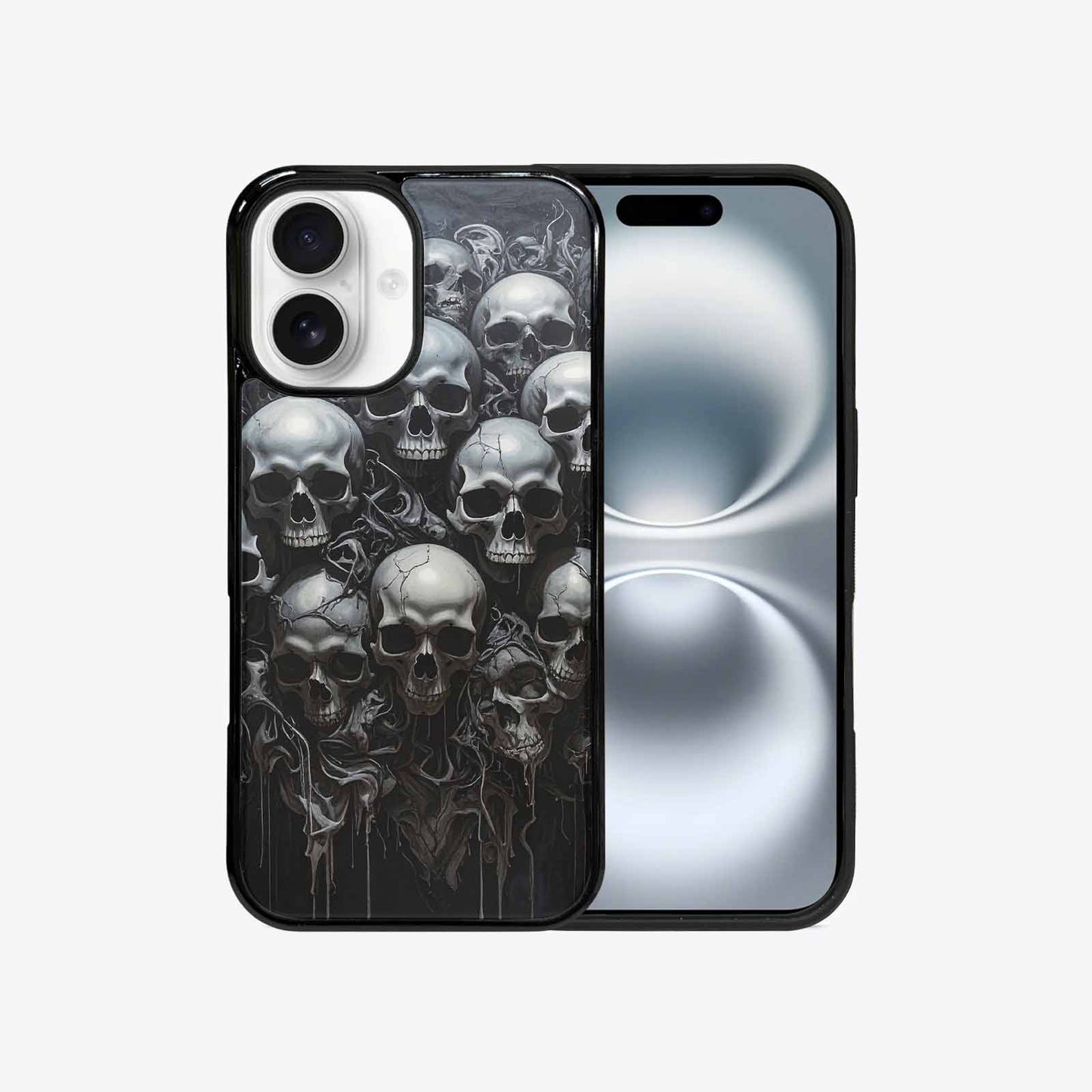 iPhone 16 Case — Grey Dark Black And Grey Tones, Custom Printed Phone Case