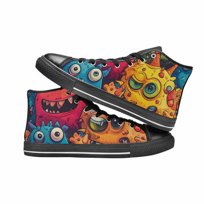 MEN'S Cartoon Monster Character High Top Canvas Aesthetic Custom Shoes