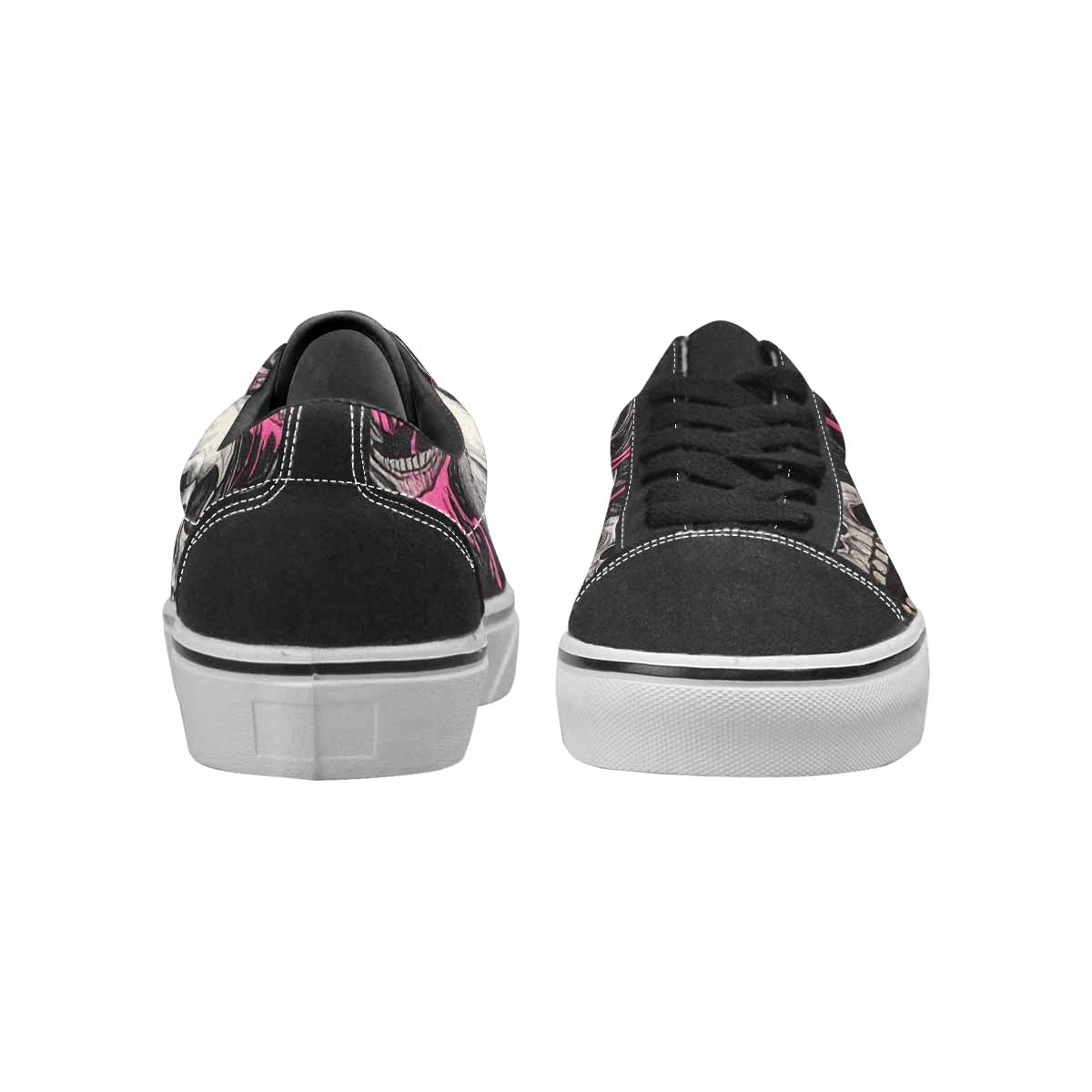 WOMEN'S Skulls Black & Pink Ink Canvas Made To Order Y2K Custom Kicks