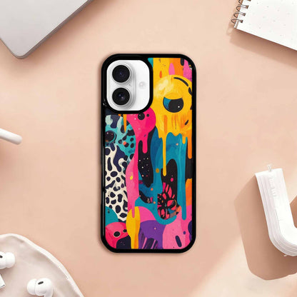 iPhone 17 Case — Melting Aliens Pattern Alien Scifi, Custom Designed Case Cover