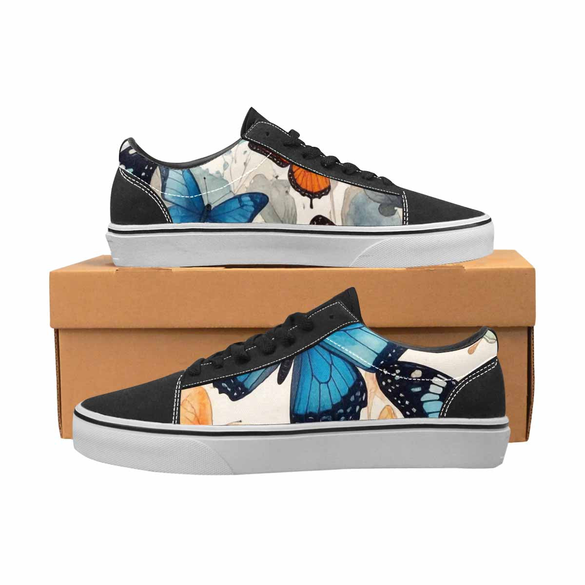 MEN'S Butterfly Wing Canvas Lace-Up Aesthetic Custom Sneakers