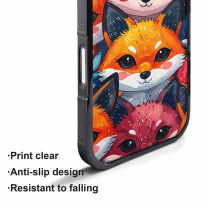 iPhone 17 Pro Max Case — Watercolor Kawaii Fox Watercolor Abstract, Custom Printed Phone Case