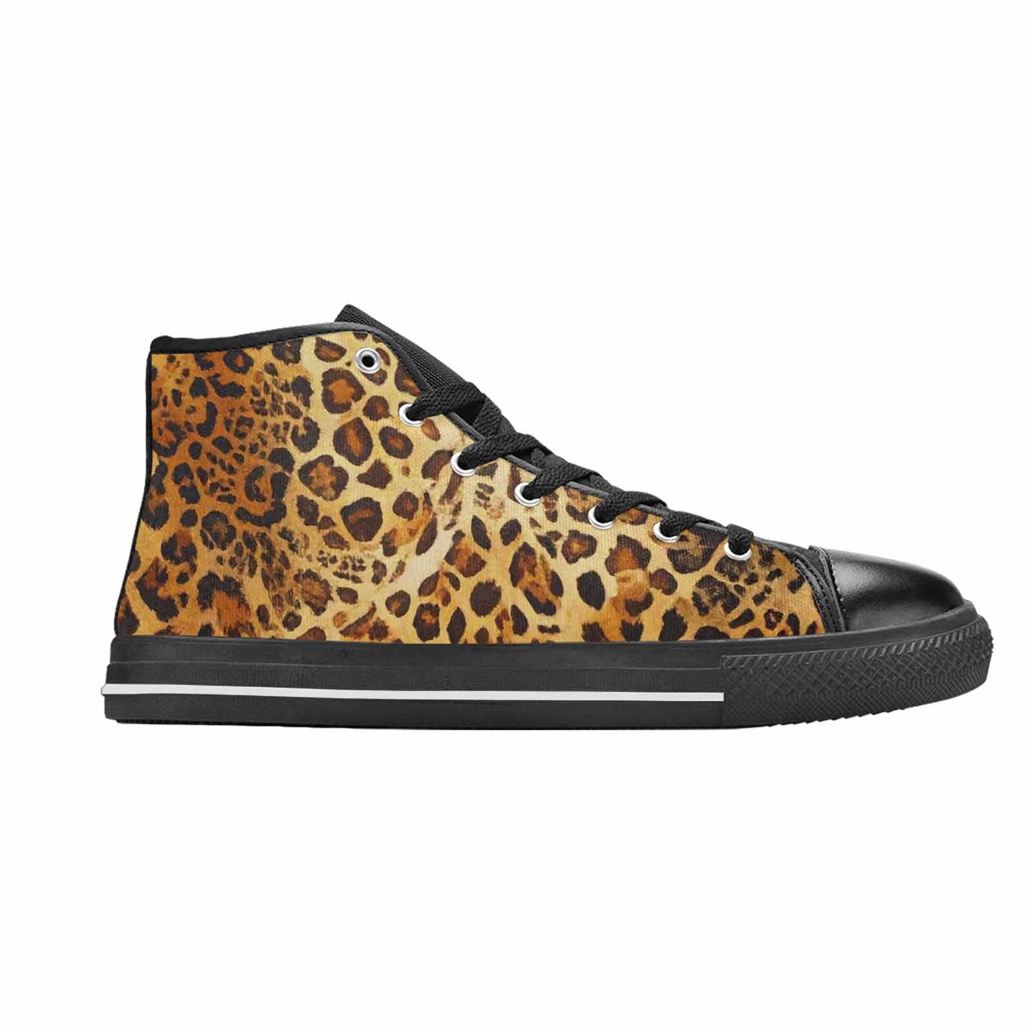 WOMEN'S Animal Print High Top Canvas Neon Fantasy Custom Shoes