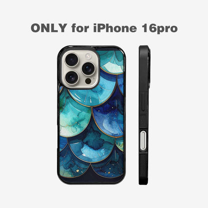 iPhone 16 Pro Case — Mermaid Scale Art Pattern, Original Design Phone Case