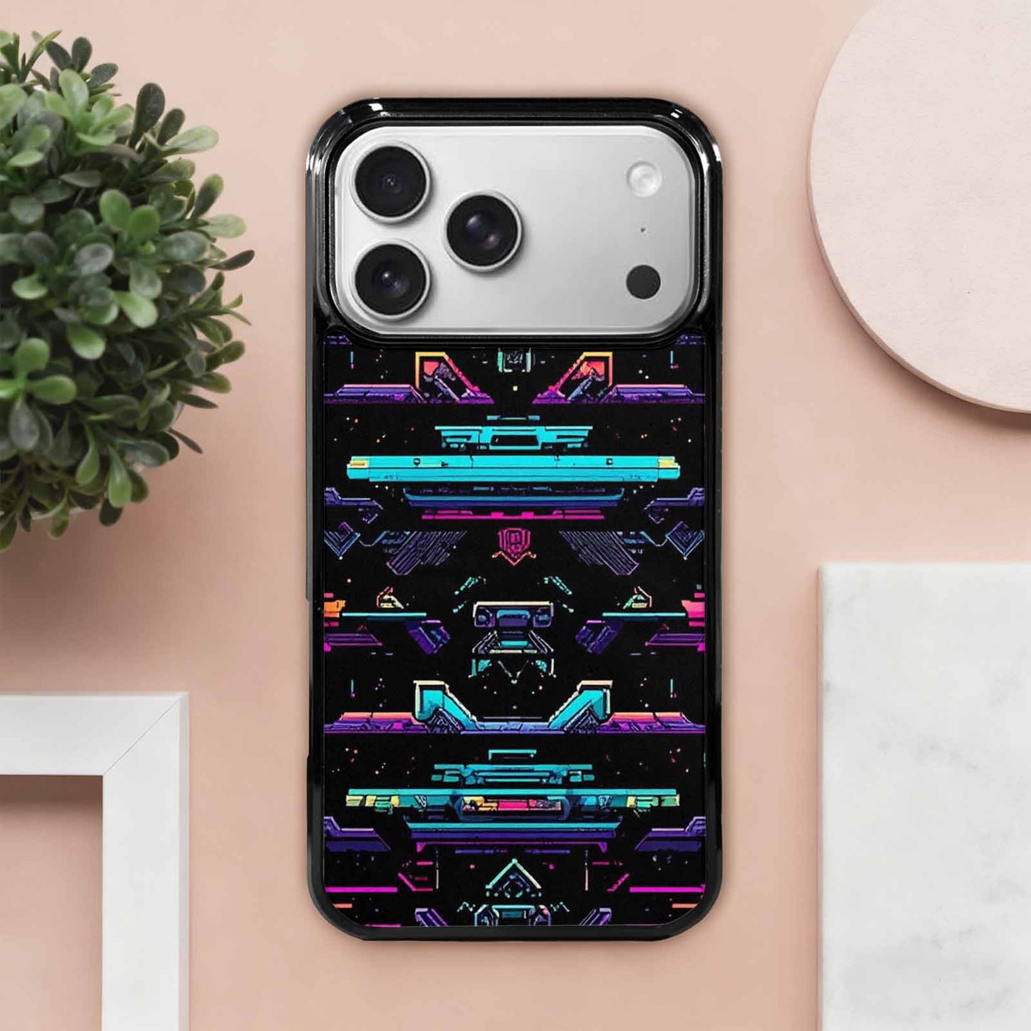 iPhone 17 Pro Max Case — Retro Pixel Art Pattern, Retro Vintage, Unique Phone Case Design