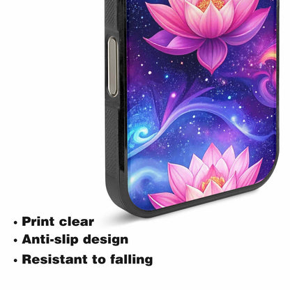 iPhone 16 Pro Max Case — Lotus Galaxy Art Seamless Pattern Vibrant, Unique Phone Case Design