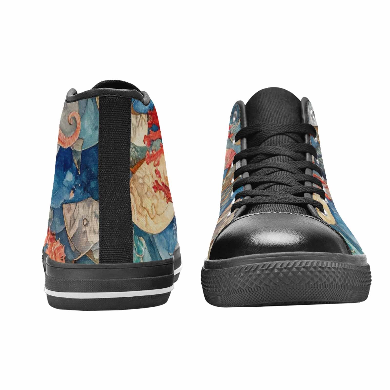 WOMEN'S Fish Scale Coral High Top Canvas Aesthetic Shoes
