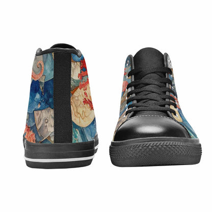 WOMEN'S Fish Scale Coral High Top Canvas Aesthetic Shoes