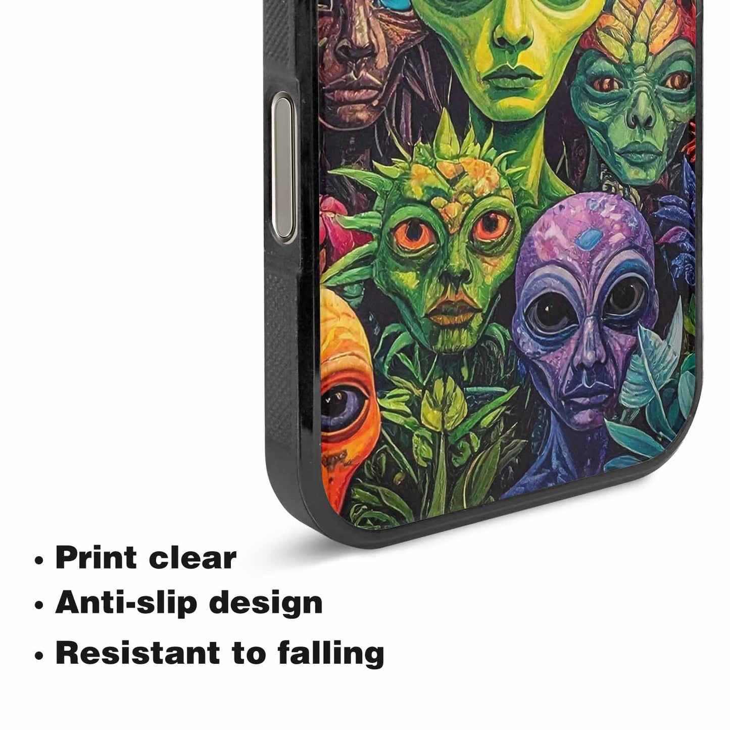 iPhone 16 Pro Max Case — Aliens Pattern Hundreds Of Sma, Custom Made Phone Cover