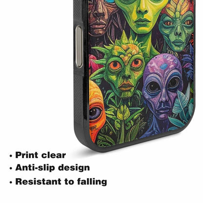 iPhone 16 Pro Max Case — Aliens Pattern Hundreds Of Sma, Custom Made Phone Cover