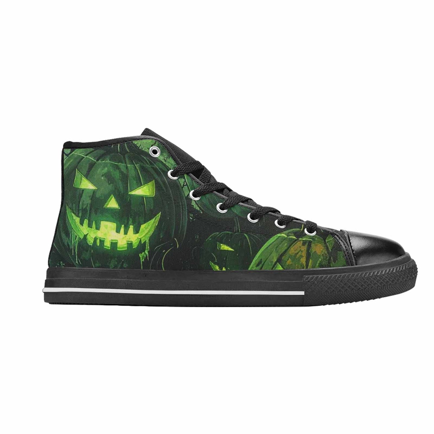 MEN'S Halloween Glowing Jackolantern High Top Canvas Dreamcore Sneakers