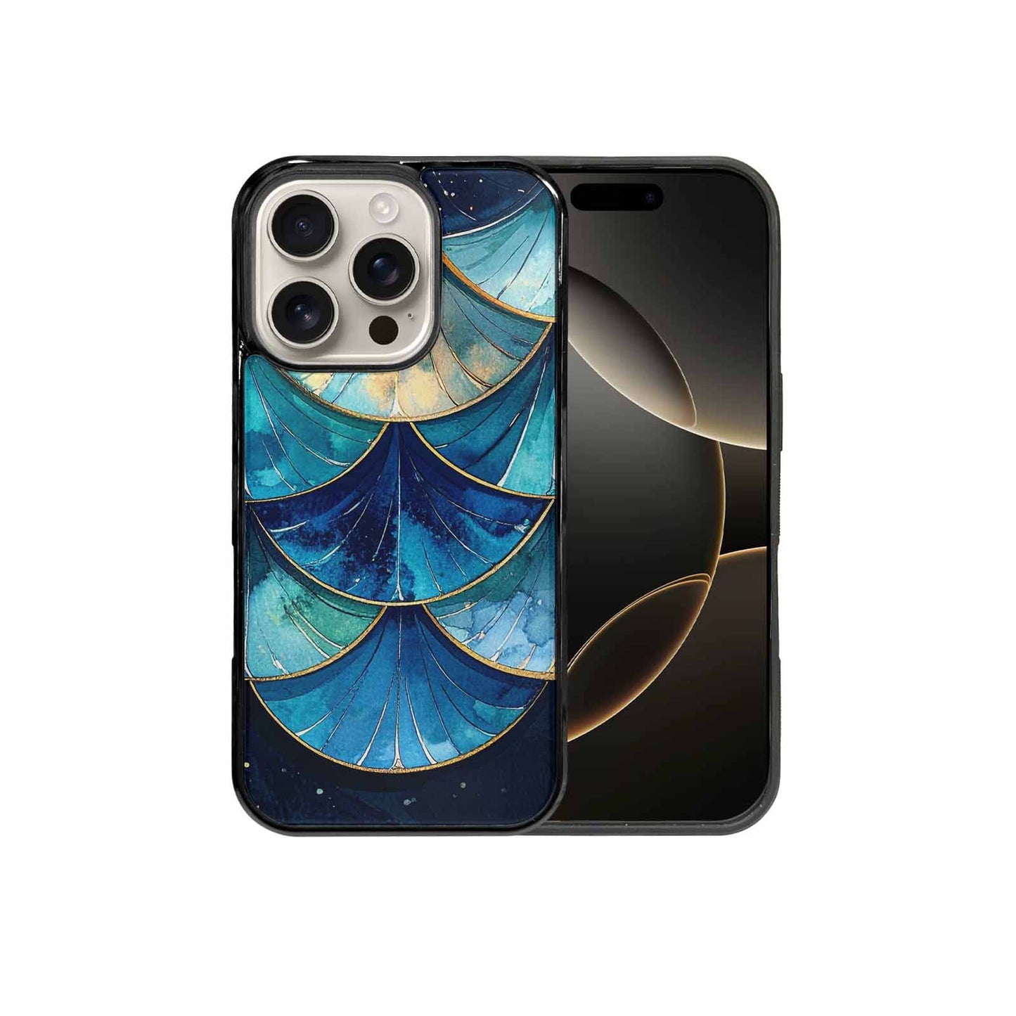 iPhone 16 Pro Case — Mermaid Scale Art Pattern, Unique Phone Case Design