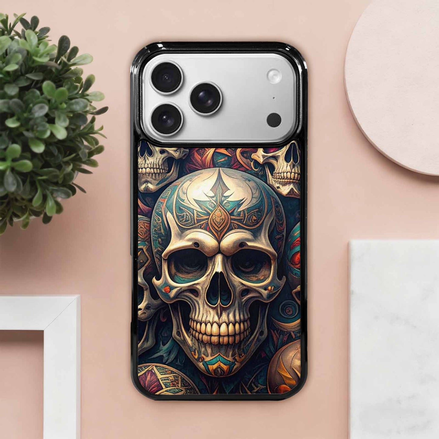iPhone 17 Pro Max Case — Skull Dark Art Gothic Print Gothic, Custom Phone Case