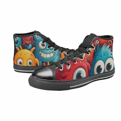 MEN'S Cartoon Monster Character High Top Canvas Surreal Custom Sneakers