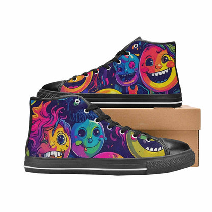 WOMEN'S Funny Looking Cartoon High Top Canvas Y2K Custom Sneakers