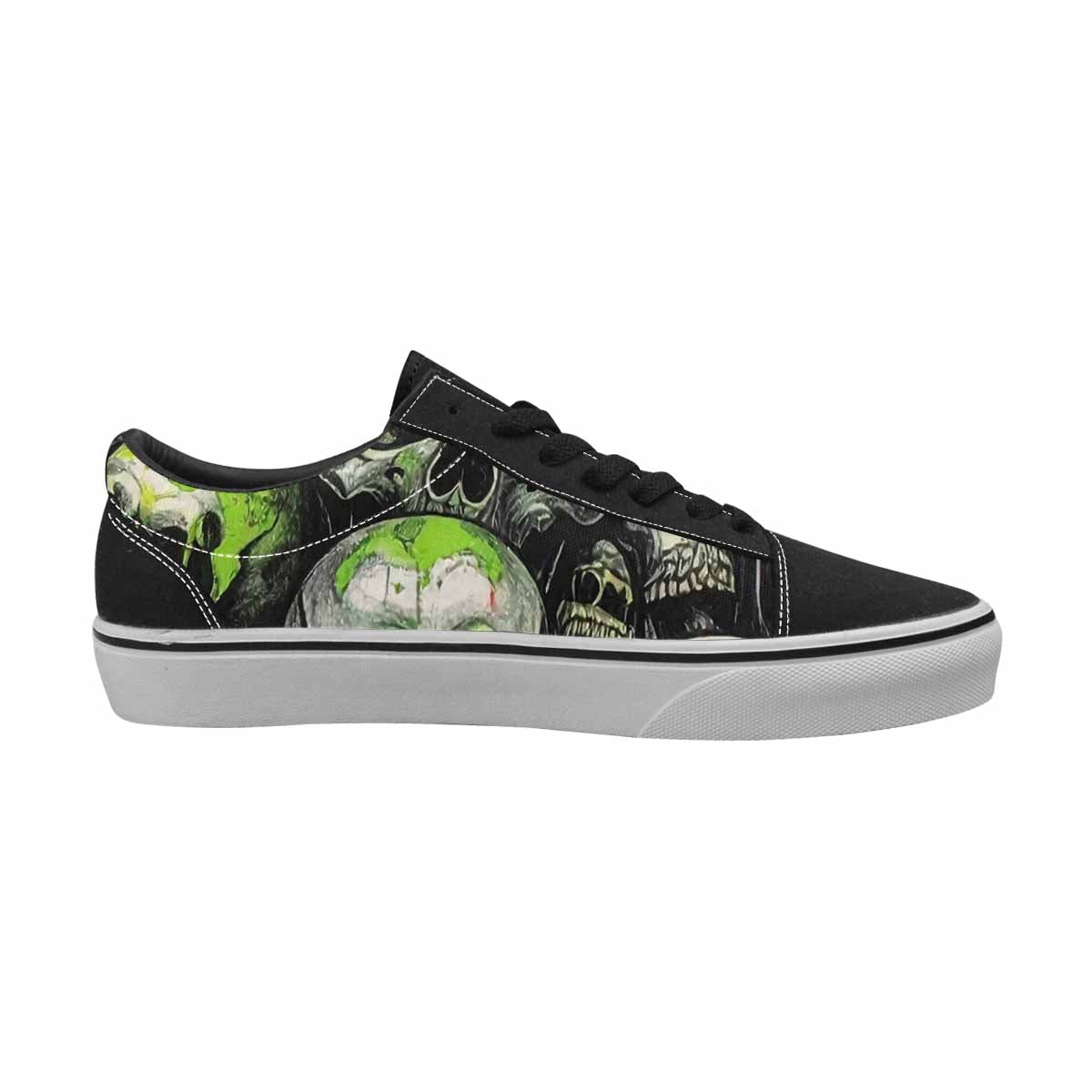 WOMEN'S Rainbow From Skull S Lace-Up Canvas Cottagecore Sneakers
