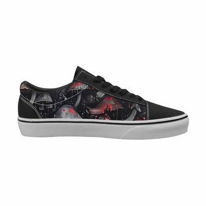 WOMEN'S Rainbow Drip Mushrooms Lace-Up Canvas Dreamlike Custom Shoes