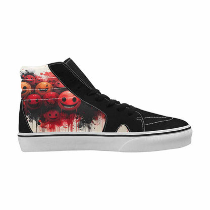 MEN'S Melting Moon Smiley High Top Canvas Melting Art Sneakers