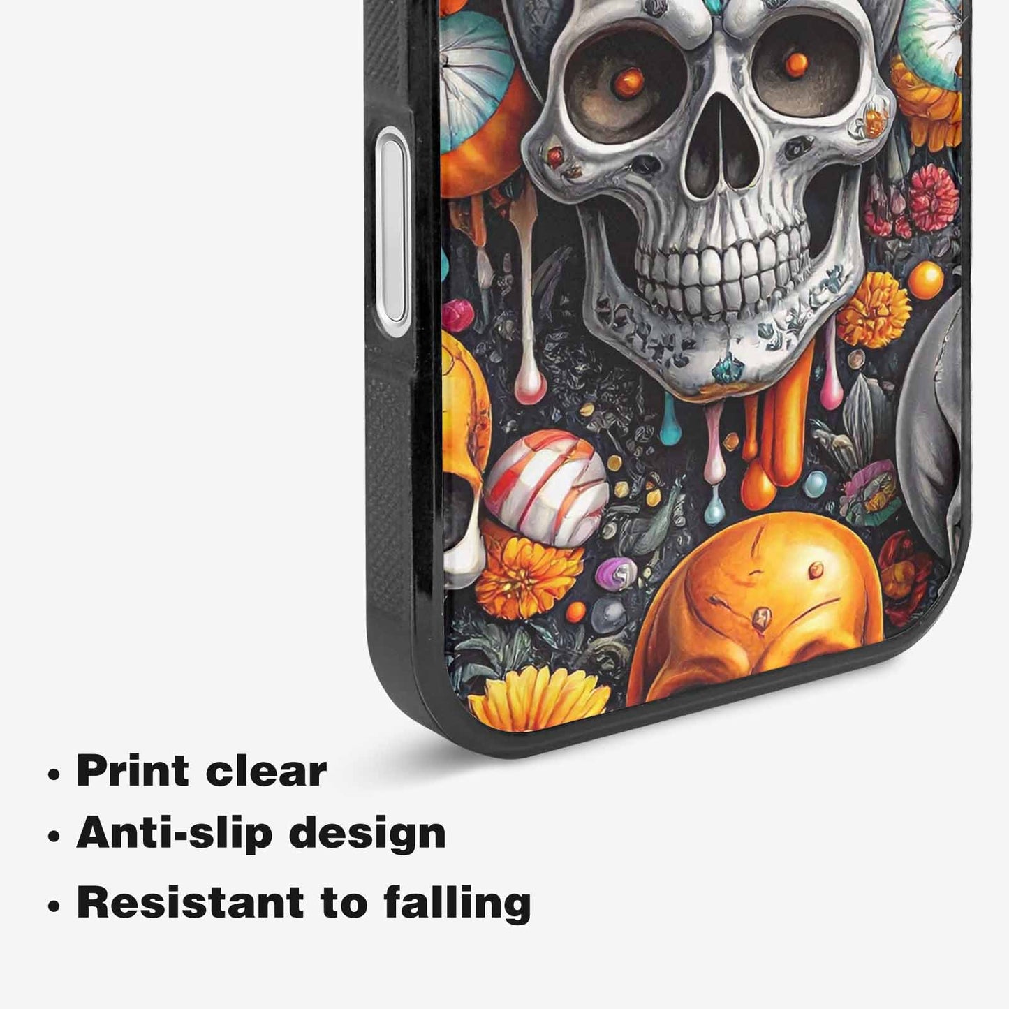 iPhone 16 Case — Greyscale Black And White Dark Black, Custom Art Phone Cover