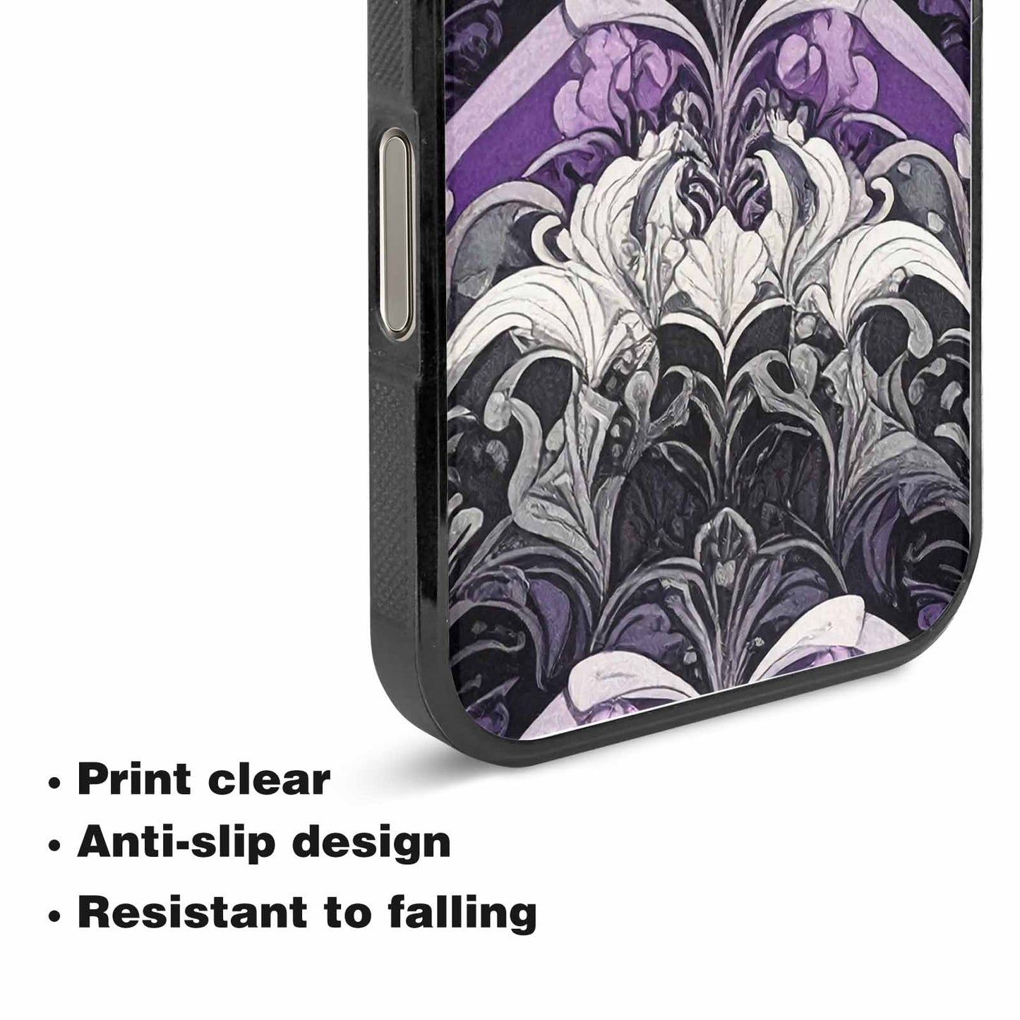 iPhone 15 Pro Max Case — Asexual Flag Color Theme Small Rainbow, Custom Phone Case