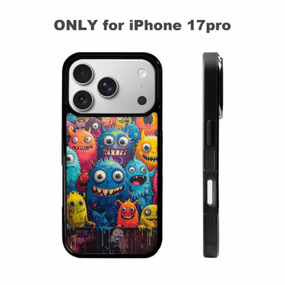 iPhone 17 Pro Case — Monsters General Cartoon Monsters Pattern Cartoon, Custom Printed Phone Case