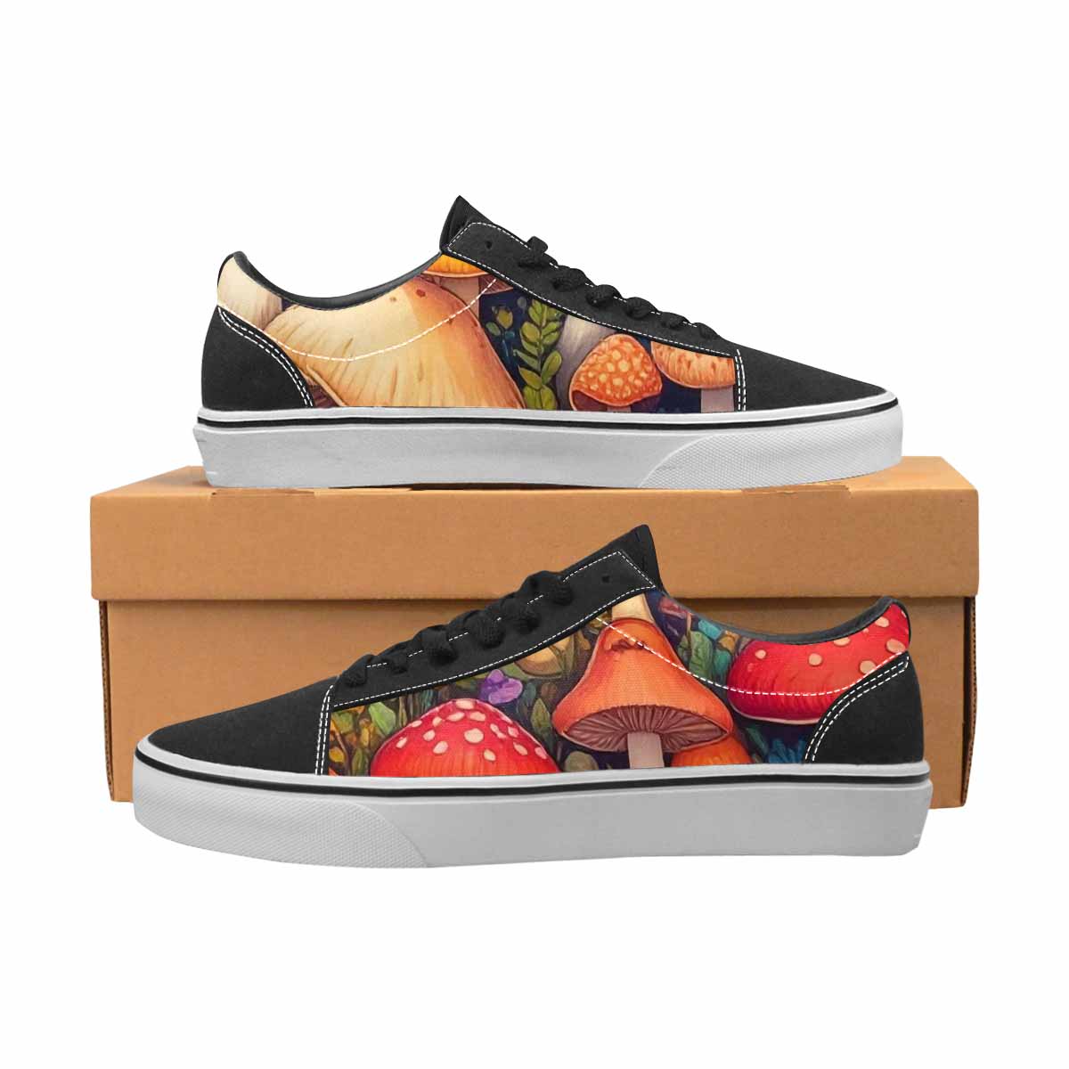 WOMEN'S Mushrooms (general) Mushrooms Pa Lace-Up Canvas Dreamlike Shoes