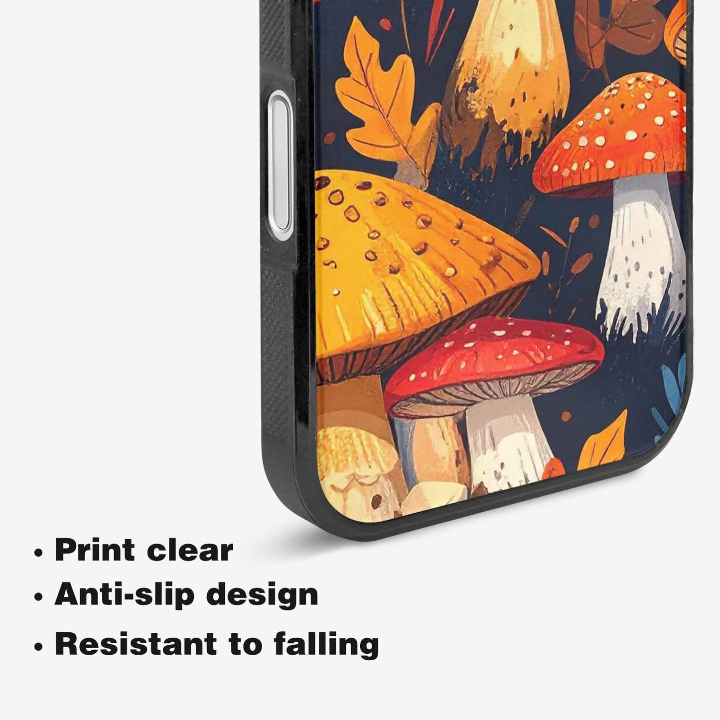 iPhone 16 Plus Case — Bold Autumn Mushroom Bold Autumn Mushroom, Custom Designed Case Cover