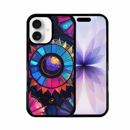 iPhone 17 Case — Iridescent Fantasy Sun Original Art, Custom Made Phone Cover