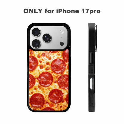 iPhone 17 Pro Case — Pepperoni Pizza Print Original Art, Custom Made Phone Cover