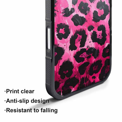 iPhone 17 Pro Case — Black Pink Ink Animal Print Animal, Custom Printed Phone Case