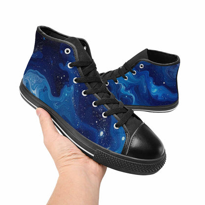 MEN'S Galaxy Art - High Top Canvas Surreal Custom Sneakers