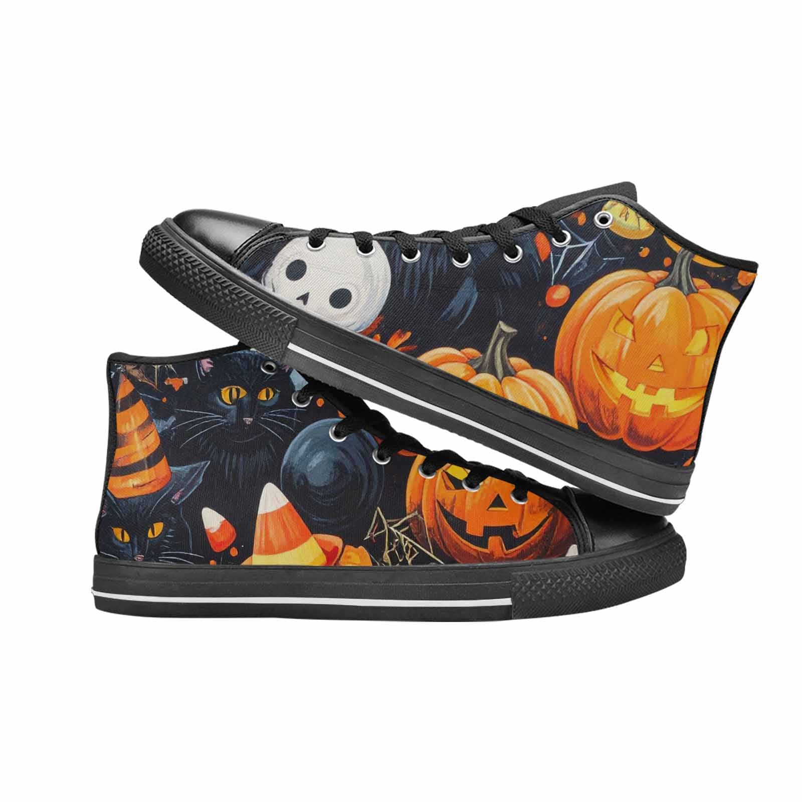 WOMEN'S Halloween High Top Canvas Vivid Custom Shoes