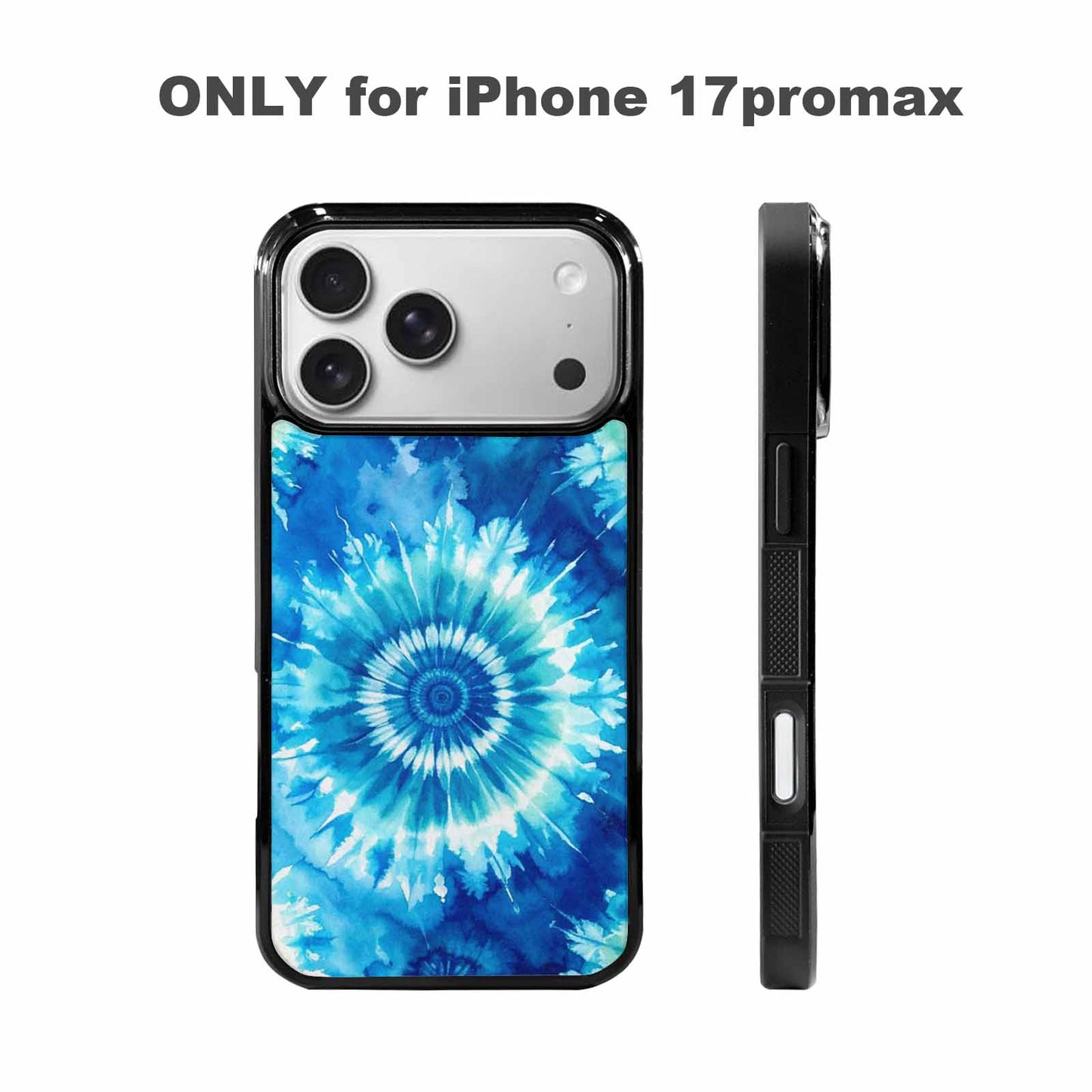 iPhone 17 Pro Max Case — Tie Dye Ocean Blues Tie Dye, Custom Printed Phone Case