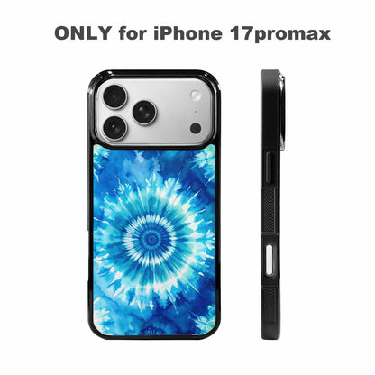 iPhone 17 Pro Max Case — Tie Dye Ocean Blues Tie Dye, Custom Printed Phone Case