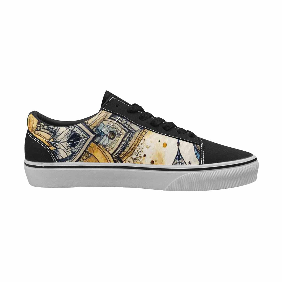 WOMEN'S Mandala Medallion Lace-Up Canvas Grunge Custom Shoes