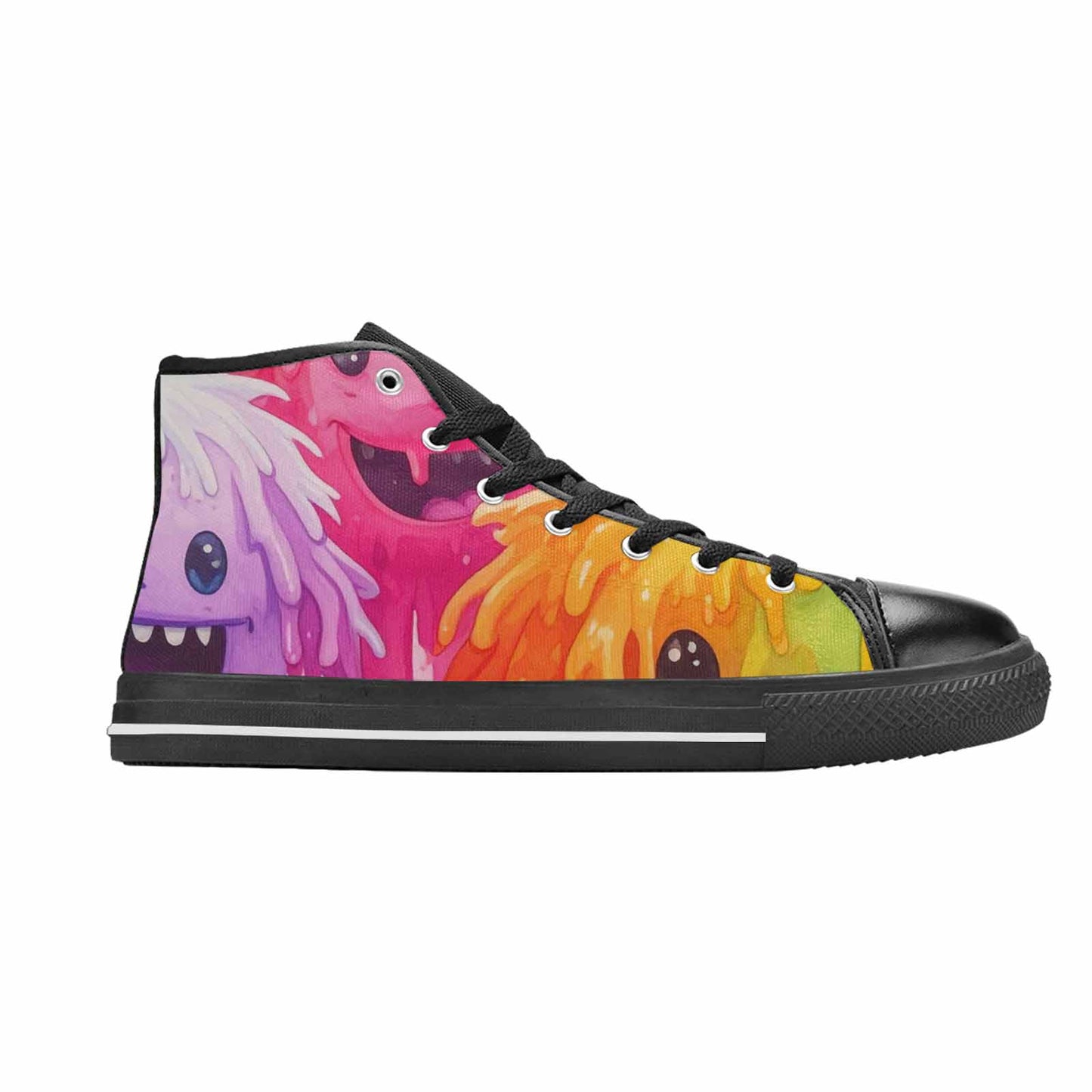 MEN'S Rainbow Sherbet Monster High Top Canvas Dreamcore Shoes