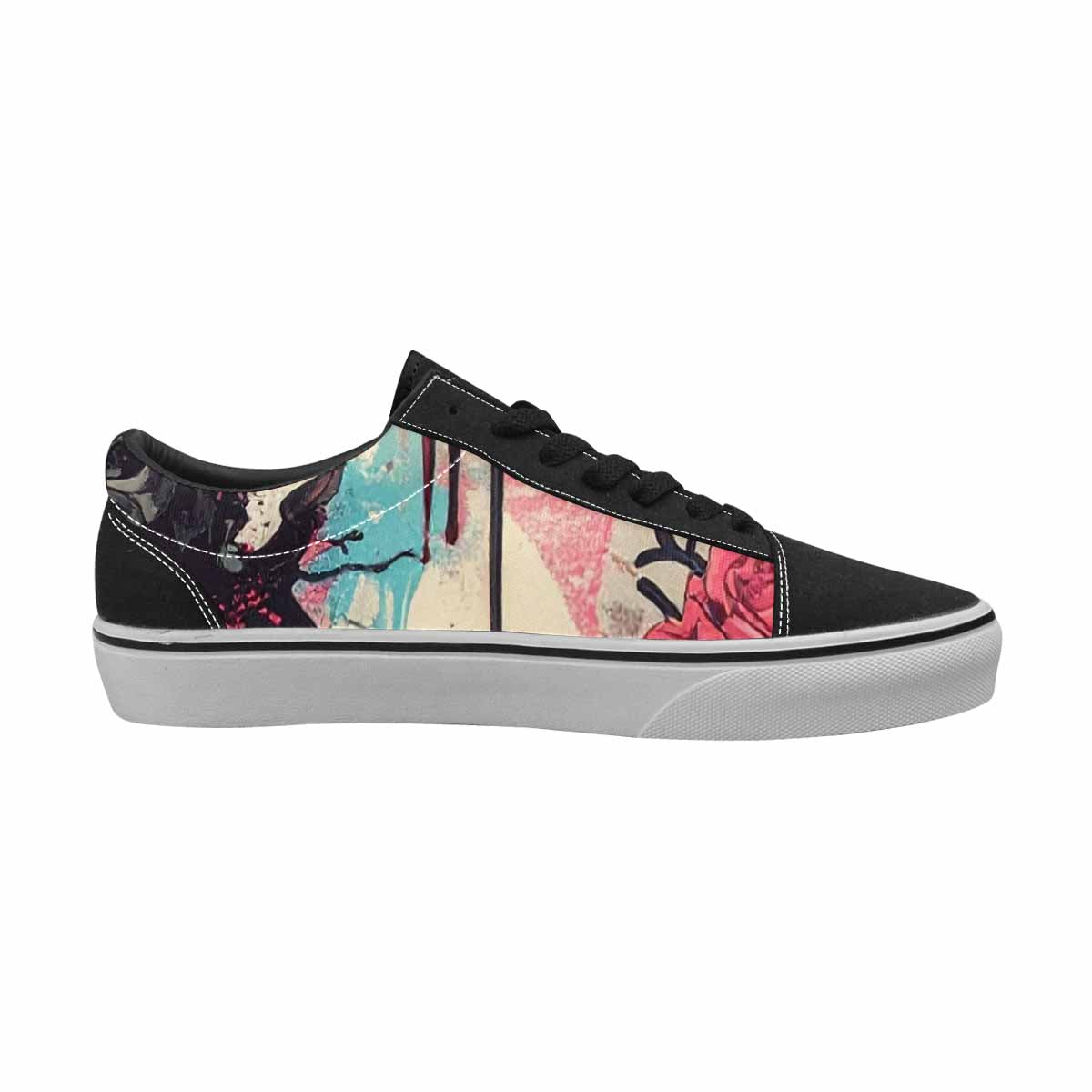 WOMEN'S Skulls Roses Skulls Roses Lace-Up Canvas Surreal Custom Shoes