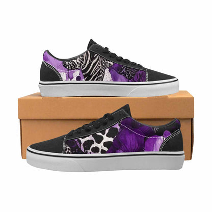 WOMEN'S Animal Print Lace-Up Canvas Kaleidoscope Sneakers