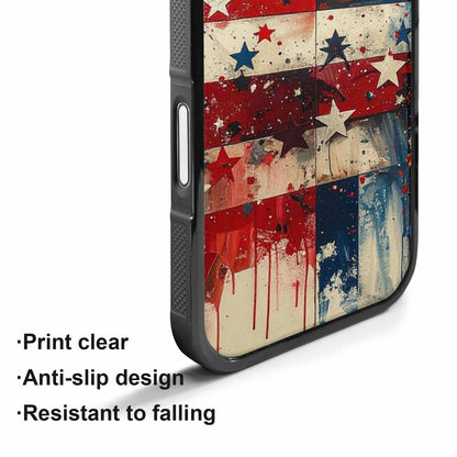 iPhone 17 Case — Patriotic Stars And Stripes Galaxy Space, Unique Phone Case Design