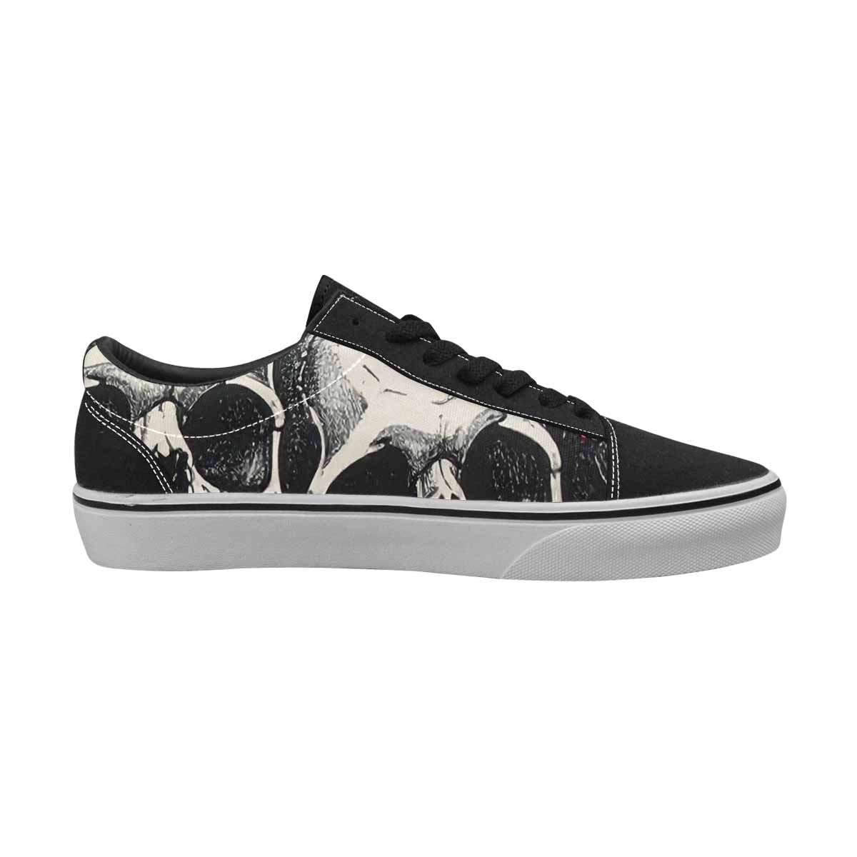 WOMEN'S Rainbow From Skull S Lace-Up Canvas Melting Art Sneakers