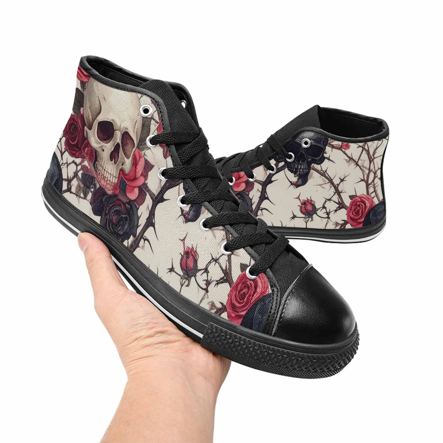 MEN'S Skulls - Roses High Top Canvas Y2K Shoes