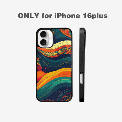 iPhone 16 Plus Case — Hippie Serpent Pulse, Unique Phone Case Design