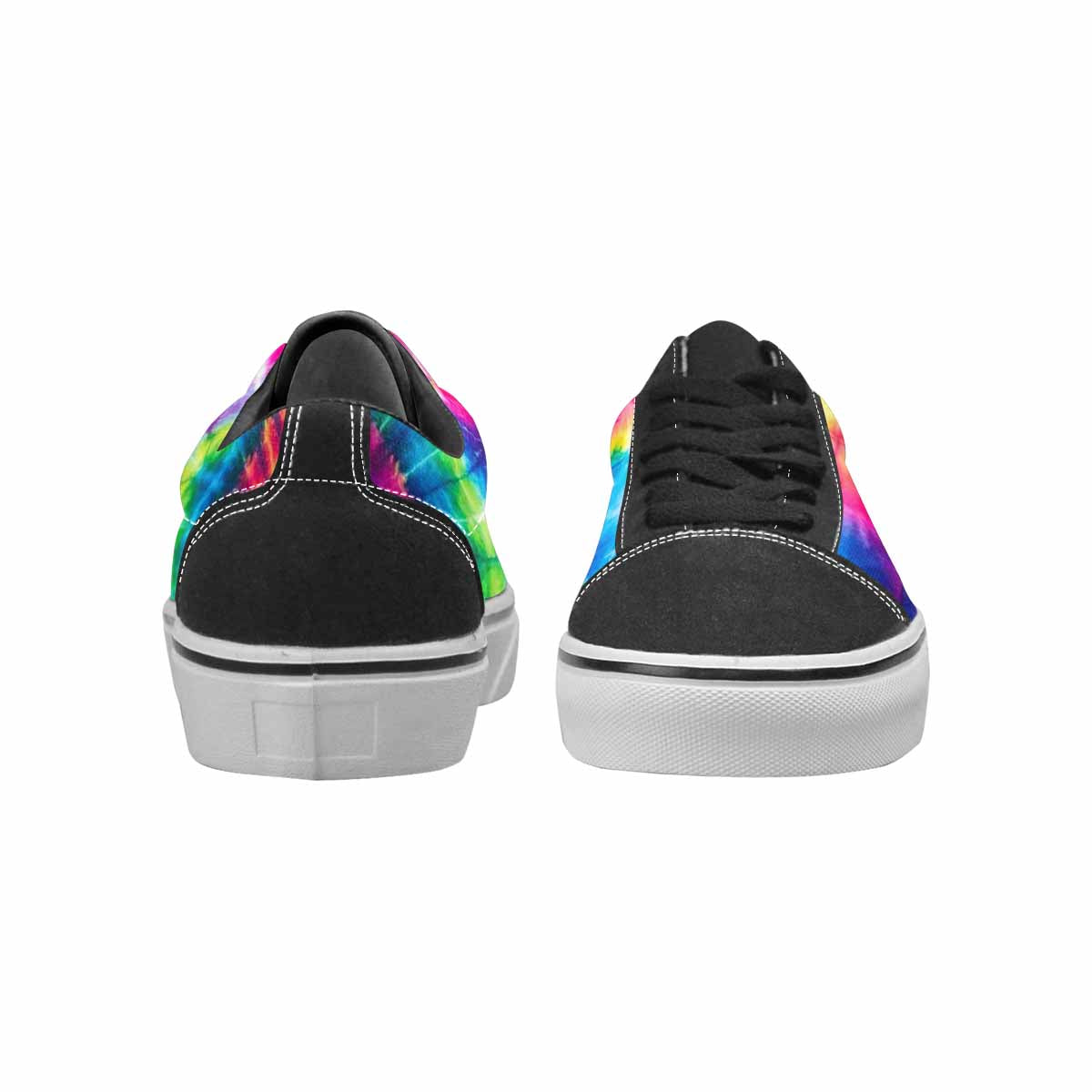 WOMEN'S Tie Dye Acid Wash Color Canvas Lace-Up Surreal Custom Sneakers