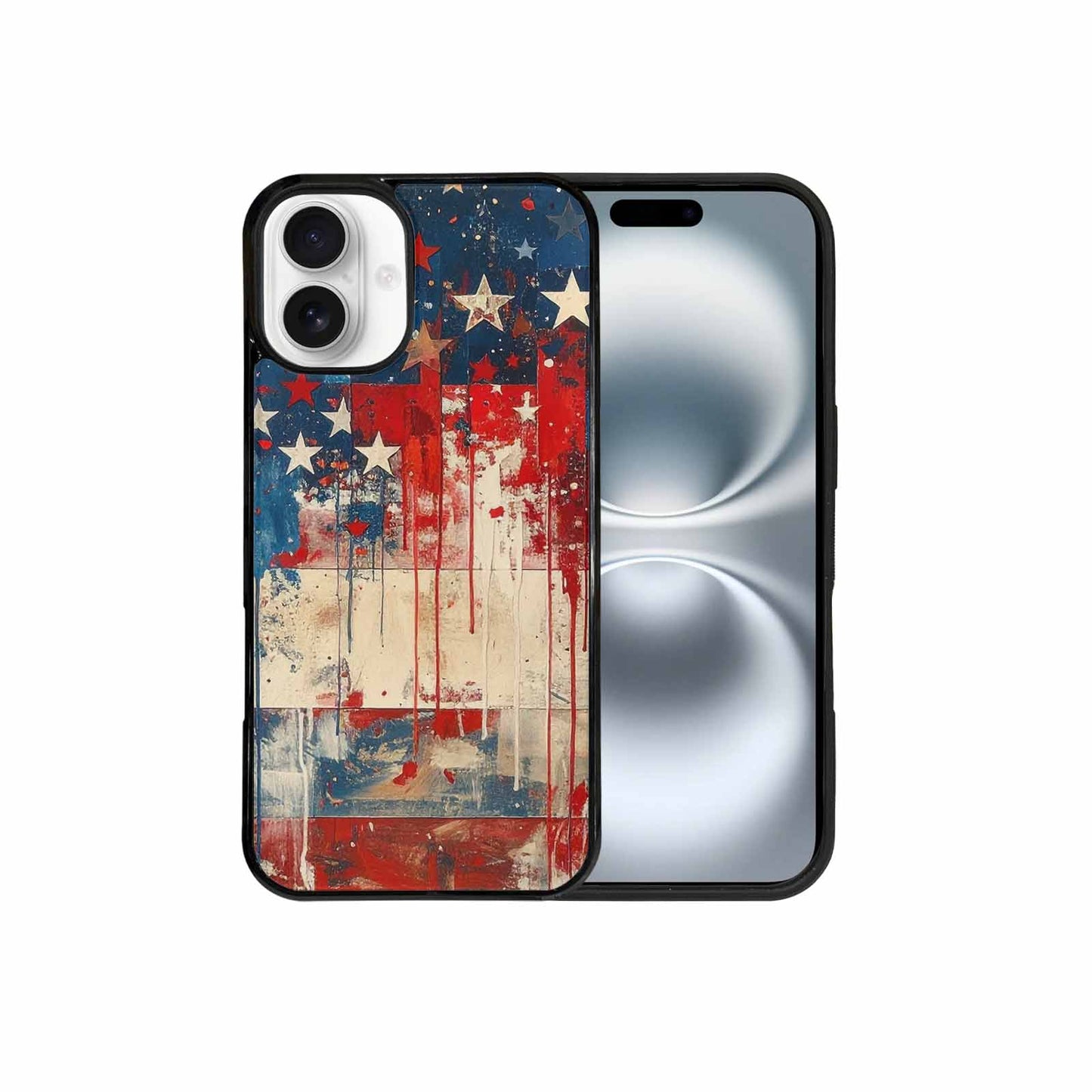iPhone 16 Plus Case — Patriotic Stars And Stripes American Stars, Custom Art Phone Cover
